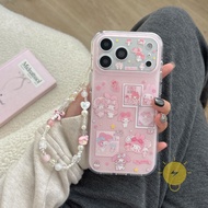 For iPhone 16 Pro Max Case TPU Chain Phone Case For iPhone 17 Pro Max 16 15 Cover 手机壳 Aesthetic Kore