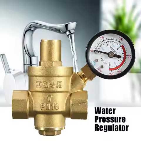 Adjustable Water Pressure Valve Brass PRV Reducer for Hydraulic System Water Pump High Pressure Cont