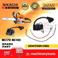 STIHL Chainsaw Ignition Coil MS170 MS180 Chainsaw Plug Coil Api Spare Part NIKACHI PART