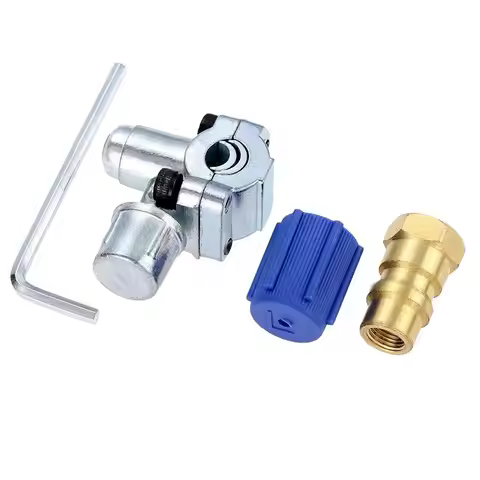1 Set A/C Retrofit Valve & BPV31 Piercing Tap Kit Universal Retrofit Valve With Dust Cap For R12 R22
