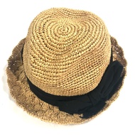 ca4la wowen sun crochet Panama hat Foldable
