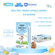 [Thùng 48 hộp 110ml] Sữa VPMIlk Grow+ có đường Sữa Grow+ bổ sung vi chất giúp bé tăng đề kháng phát 