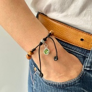 八月 生日石 施華洛世奇水晶手鍊 橄欖木珠 幸運石 8250898-8