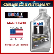 MOBIL 1 Advanced 0W40 SN Fully Synthetic Engine Oil 946ml (USA)