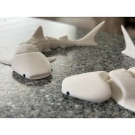 3D printed House Fish toy model, children's toy model, shark model, whale model