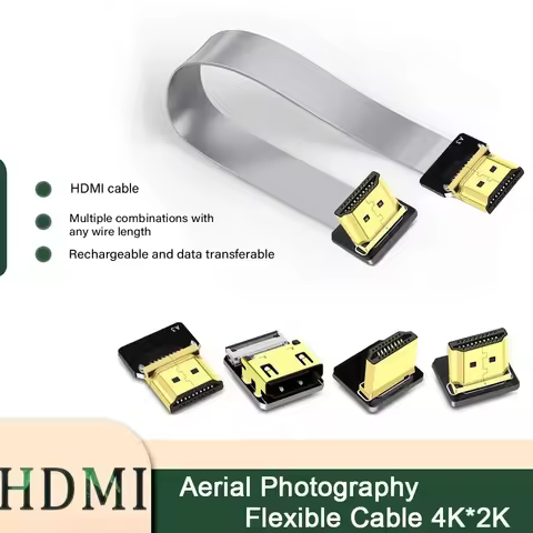 FPV HDMI-Compatible Connector Flexible Flat Cable Raspberry Pi 4 Micro HDMI To HDMI/Mini HDMI Female