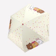 台灣直送 超輕防UV縮骨遮 摺疊傘 晴雨傘 銀膠 全遮光 防曬 玻璃纖維 Line Friends 熊大 Brown 兔兔 Cony 熊美 Choco 莎莉 Sally 台灣line代購