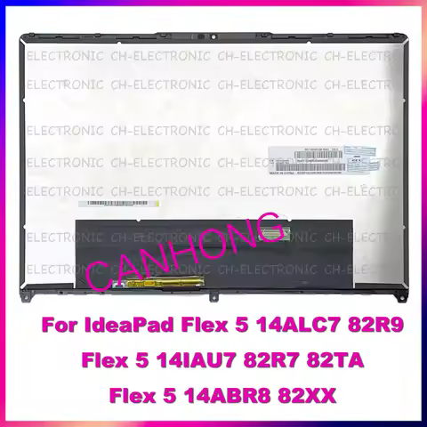 LCD Touch Screen Replacement Assembly For Lenovo IdeaPad Flex 5 14IAU7 14ALC7 14ABR8 14IRU8 82R7 82R