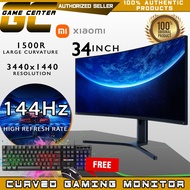Xiaomi 34" 34inch 144Hz 3440x1440  | MI Redmi G34WQ 34inch 180Hz Curved Gaming Monitor