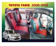 TOYOTA YARIS 2006-2013 หุ้มเบาะหนังเข้ารูปตรงรุ่น โตโยต้า ยาริส เก่ง 5 ประตู หนังหนา เกรดA  DFB งานคุณภาพ หุ้มเบาะเฉพาะรุ่น ผ้าคลุมเบาะ หนังคลุมเบา