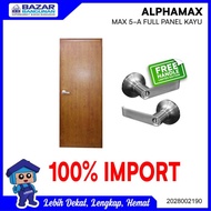 Alphamax - Pintu Kamar Mandi Wc Max 5-A Full Panel Kayu Aluminium Kiri