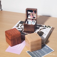 Gift Mirror Music Box Engraving Movement DIY Christmas Music Box Wooden Ballet Japanese Dancing sank