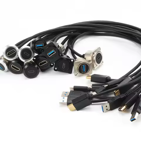Ethernet LAN Network Cable Extender RJ45 CAT6A HDMI-Compatible Connector USB 2.0 3.0 Type-B Type-C F