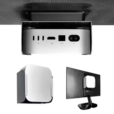 Mac Mini M4 Pro Mount Behind Monitor Under Desk Wall Mount Stand for Mac Mini M4/M4 Pro 2024 Metal C