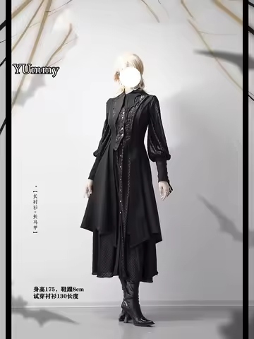 Gothic Dragon Lolita Costume - Ouji Prince Dress, Dark Cool & Slimming Outfit