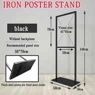 [✅SG Ready Stock]Black Poster Stand | Double sided poster Display Stand | Light Weight Portable Post