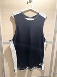 Nike Logo Basketball DRI-FIT Training Jersey Tank Top Black White Size XL 加大 雙面 籃球 波衫 球衣 背心 黑 白 ⚠️ 爽