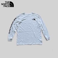 เสื้อยืดแขนยาว The North Face อก 48 สีขาว มีสกรีนที่แขน มือสอง สภาพใหม่99%