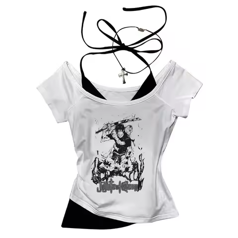 Toji Fushiguro t-shirt female Gothic streetwear Pop Culture harajuku kawaii shirt Pastel Breathable 