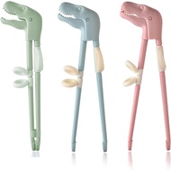 Kids Training Chopsticks, ChaLeeMOO Reusable Dinosaur Trainer Chopsticks Helper Set, Cute T-Rex Kids