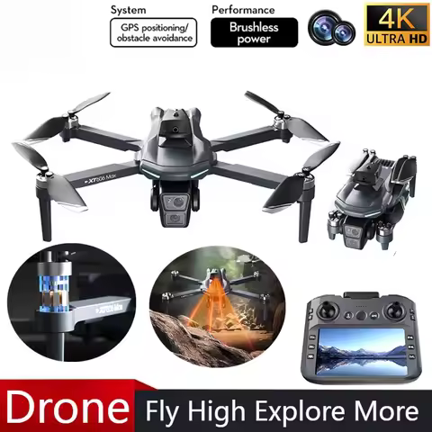 NEW XT606MAX Drone Professional 4K HD ESC Dual Camera 5G Wifi GPS Foldable Brushless Optical Flow RC