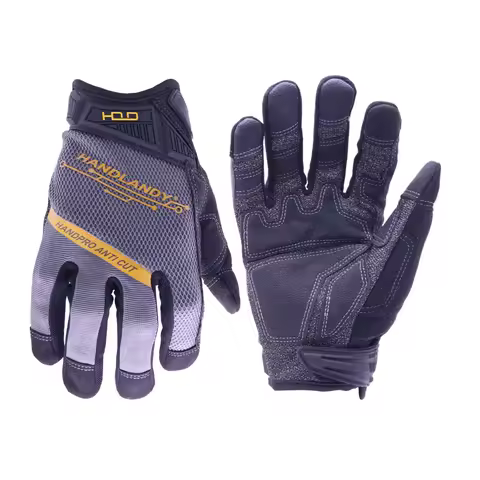HANDLANDY EN388 2442E Aramid HPPE Cut Resistance Great Grip Touch Screen Construction Auto Mechanic 