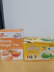 V care特強薑茶8pcx12g/柚子味綠茶20包