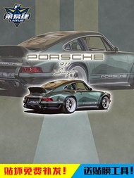 Porsche RWB Modified Car Fan 911 Merchandise Reflective Car Sticker Car Door Body Sticker Rear Windo