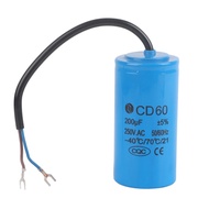 Myhome-sg Run Capacitor, Film CD60 Capacitor 250V AC Strong Overload Safe 50/60Hz with Wire Lead for