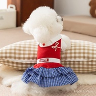 Preppy Style Pet Clothing Shirt Skirt Puppy Dog Clothes