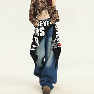 MEKEYNY | Retro Y2k Style Rose Patchwork Women Jeans Flared