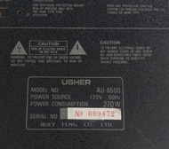 二手市面稀少復古金屬台灣 USHER 雅瑟 AU8500綜合擴大機(上電有反應功能未測試當收藏/裝飾品)