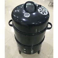 Three-in-One Multi-Function Charcoal Grill Barbecue Grill Smoke Grill Manufacturer Household Wholesa