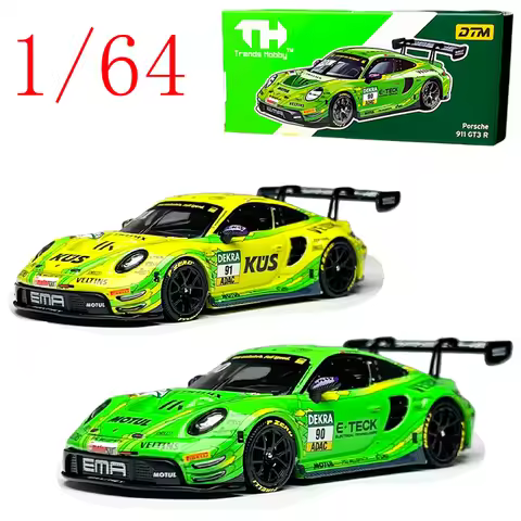 TH Diecast 1/64 Scale Porsche 911 GT3 R-DTM 2024 Racing Car Model Alloy Porsche GT3 Supercar Model G