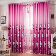 Hordeng Pintu Kamar Dan Jendela Minimalis - Gorden Motif Hello Kitty Pink - Gorden Blackout Import -