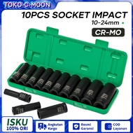 MATA Isku Impact Socket Set 10pcs/Drive Deep Impact Socket Set 10pcs/ Shock Wrench/Long Impact Shock