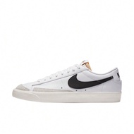 รองเท้าสเก็ต Nike Blazer วินเทจ หนังสังเคราะห์ กันลื่น น้ำหนักเบา แบบหัวต่ำ, ยูนิเซ็กซ์, สีขาว, DA63