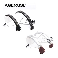 AGEKUSL Bicycle Mudguard Suit Front Rear Bike Fenders With Easy Wheel For Brompton 3Sixty Folding Bike L/R Type