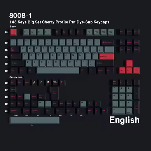 8008 Mechanical Keyboard GMK Keycaps 7U ISO Spanish French German Abnt2 Russian Korean Arabic Japane