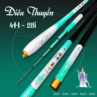 Dieu Thuyen Hand Fishing Rod 4H - 5H - 6H Full Green Specialized in Spinning Fishing.