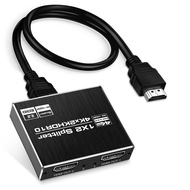 4K@60Hz HDMI Splitter 1 in 2 Out, avedio Links Aluminum HDMI Splitter for Dual Monitors Duplicate/Mi