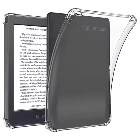 For Kobo Clara HD 6.0 Inch eBook Clear Case Transparent Airbags Soft Silicone TPU Protection Shockpr