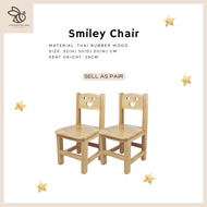Kids study chair dining chair (Rubber Wood)(sell as pair) มอนเตสซอรี่ เก้าอี้เด็ก เก้าอี