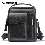 WEIXIER 8602 Messenger Shoulder Bag Tas Selempang Pria Kulit Anti Air