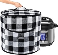 BAGSPRITE Dust Cover For Instant Pot 6 Quart-Appliance Covers- Insulated Pressure Cooker Cover with Pockets for Kitchen Instant Pot Accessories-Instant Cover Buffalo Check
