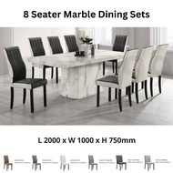 [MRP899] Marble Set 8 Seaters 6 Seater 200cm Dinning Table Natural Marble MEJA MAKAN BATU MAMAR 大理石桌