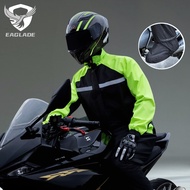 EAGLADE Raincoat for Motorcycle Men Waterproof +Shoe Cover Breathable A0011 in Green+Black E05