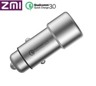 Original Xiaomi ZMI Car Charger Dual USB QC3.0 Quick Charge 5V/2.4A 9V/2A 12V/1.5A Metal for iPhone