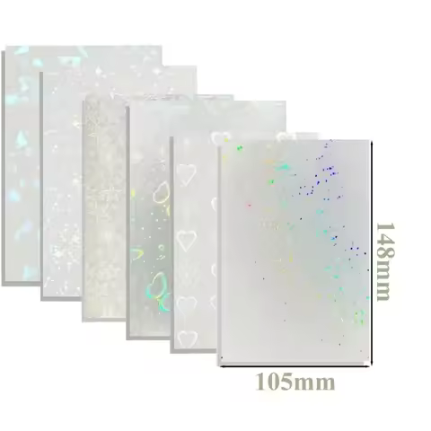 50 Sheets Waterproof Cold Laminating Film Hologram Star Dot Self-adhesive Paper Film DIY Package Car
