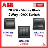 ABB INORA【1 Gang/ 2 Gang/ 3 Gang】2 Way 10AX Switch (Starry Black)